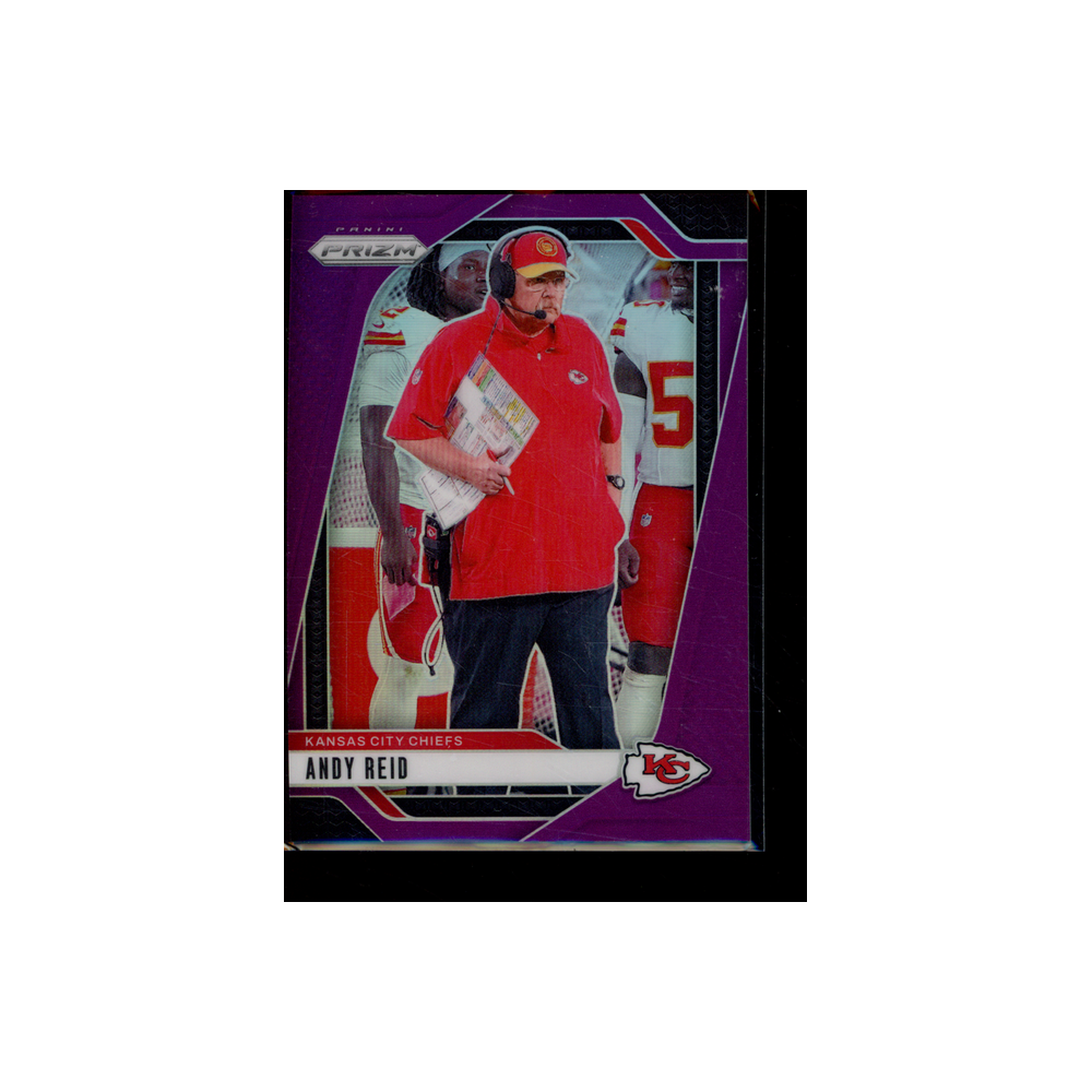 Andy Reid 2024 Panini Prizm Football Purple Prizm /125