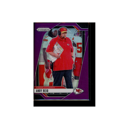 Andy Reid 2024 Panini Prizm Football Purple Prizm /125