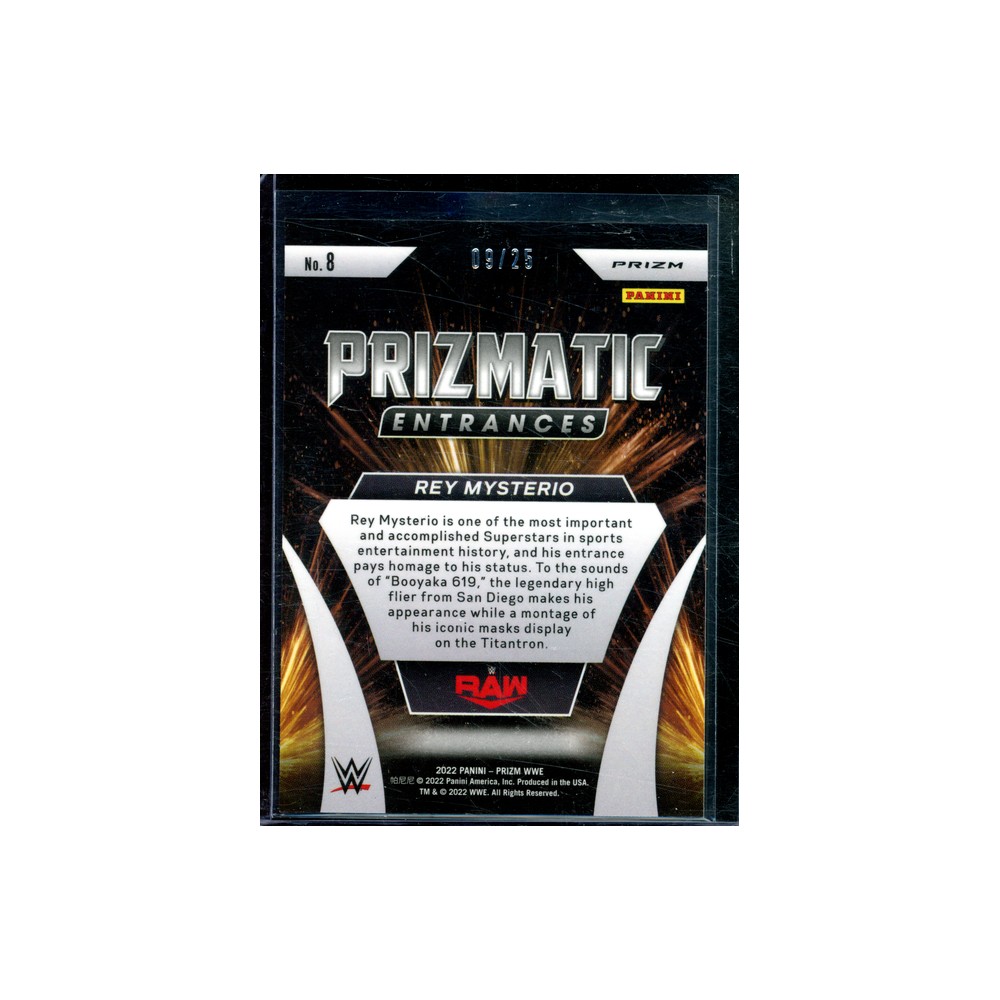 Rey Mysterio 2022 Panini Prizm WWE Prizmatic Mojo Prizm /25
