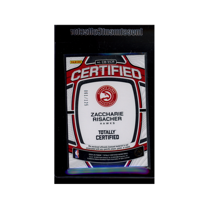 Zaccharie Risacher 2024-25 Panini Totally Certified Basketball Rookie Patch /25
