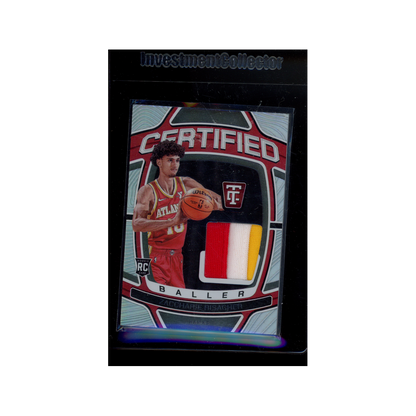 Zaccharie Risacher 2024-25 Panini Totally Certified Basketball Rookie Patch /25