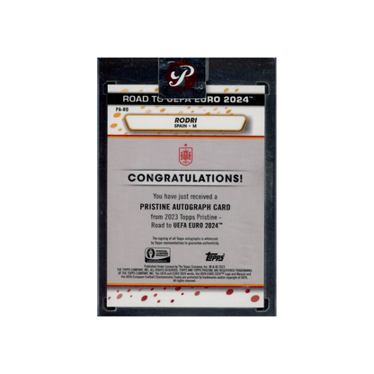 Rodri 2023 Topps Pristine Auto
