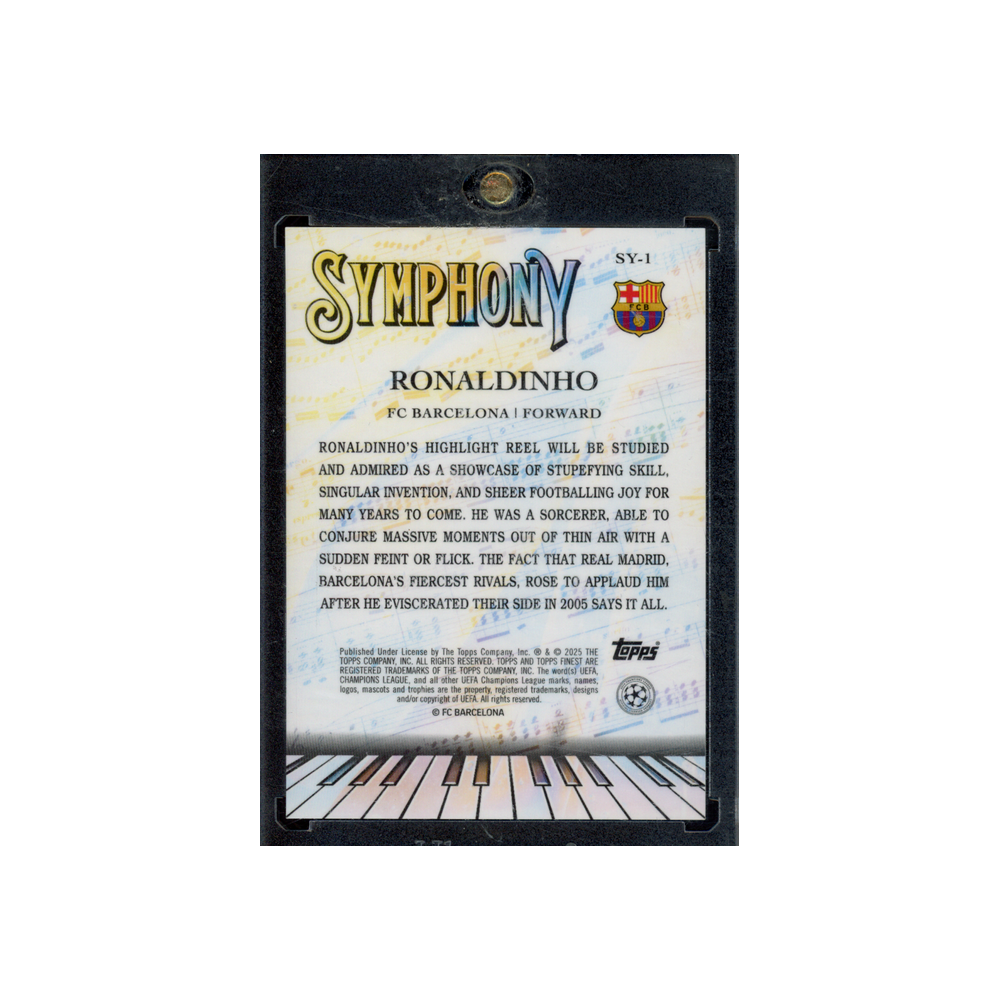 Ronaldinho 2025 Topps Finest Symphony Black Refractor /10