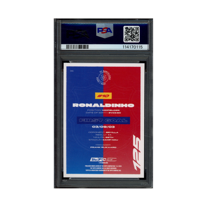 Ronaldinho 2024-25 Topps FCB Team Set Red /5 PSA 9