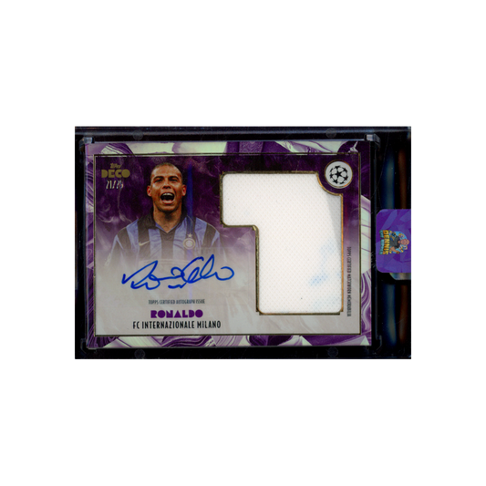 Ronaldo 2024 Topps Deco Antiquity Patch Auto Purple /25