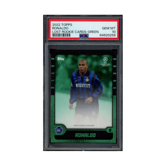 Ronaldo 2022 Topps Lost Rookie Cards Green /25 PSA 10