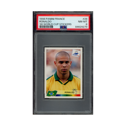 Ronaldo 1998 Panini France 98 World Cup Stickers PSA 8