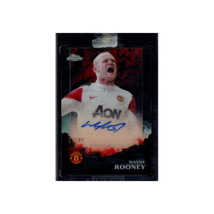 Wayne Rooney 2025 Topps Chrome Manchester United Deluxe Edition Speak of the Devil Auto Black Refractor /10