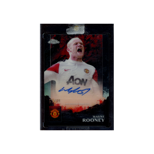 Wayne Rooney 2025 Topps Chrome Manchester United Deluxe Edition Speak of the Devil Auto Black Refractor /10