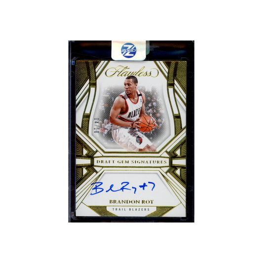 Brandon Roy 2023-24 Panini Flawless Basketball Draft Gem Signatures Auto Gold /10