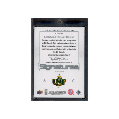 Bill Russell 2013 Upper Deck All-Time Greats Signatures Auto /5
