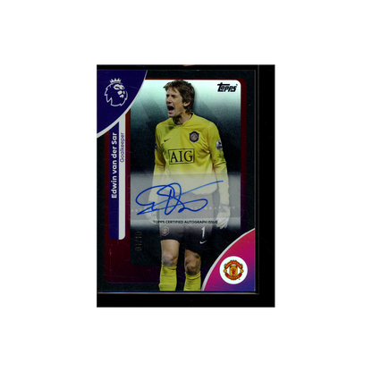 Edwin van der Sar Topps PL Base Player Variation Auto Black /10