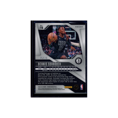 Dennis Schröder 2024-25 Panini Prizm Basketball Bronze Fast Break /20