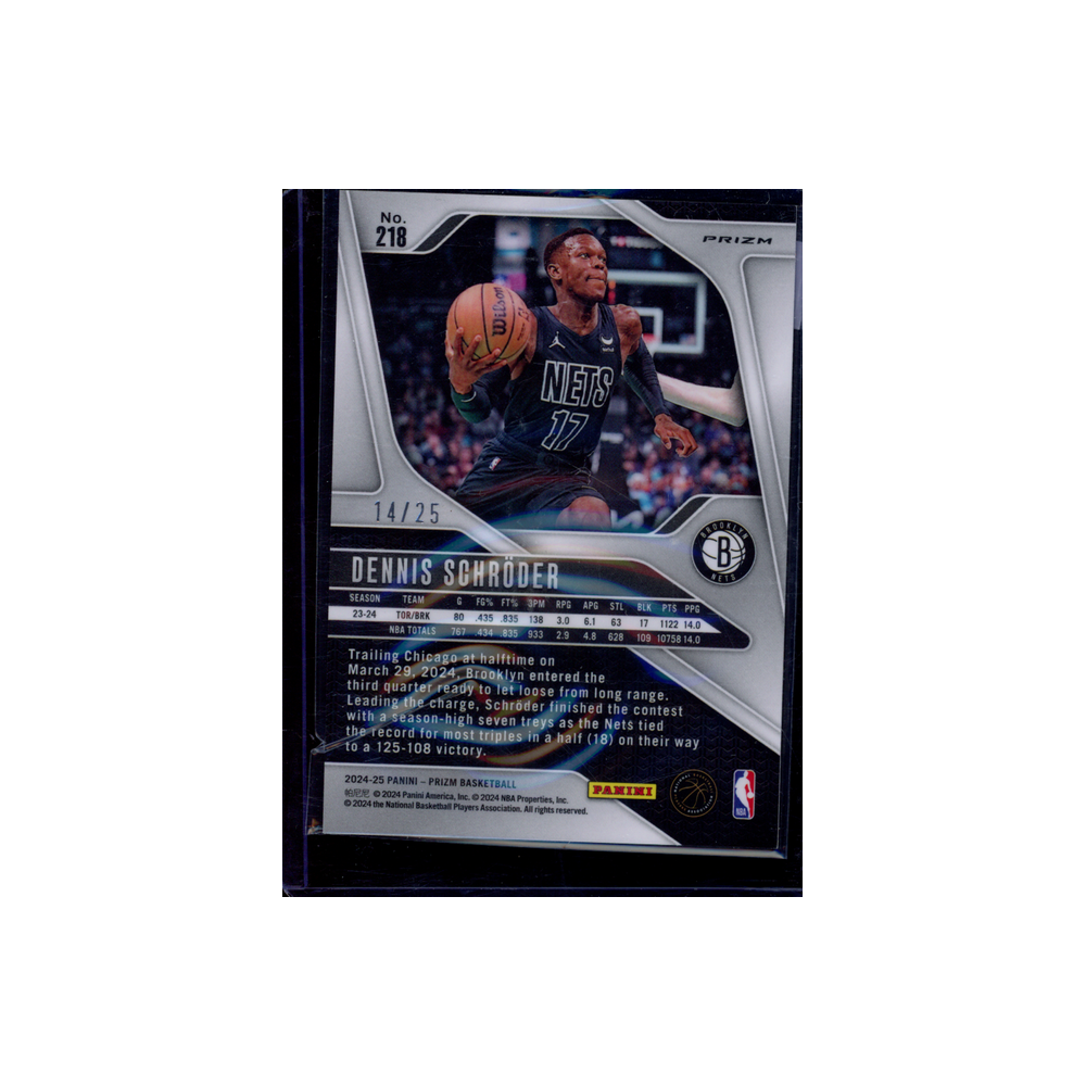 Dennis Schröder 2024-25 Panini Prizm Basketball Mojo /25