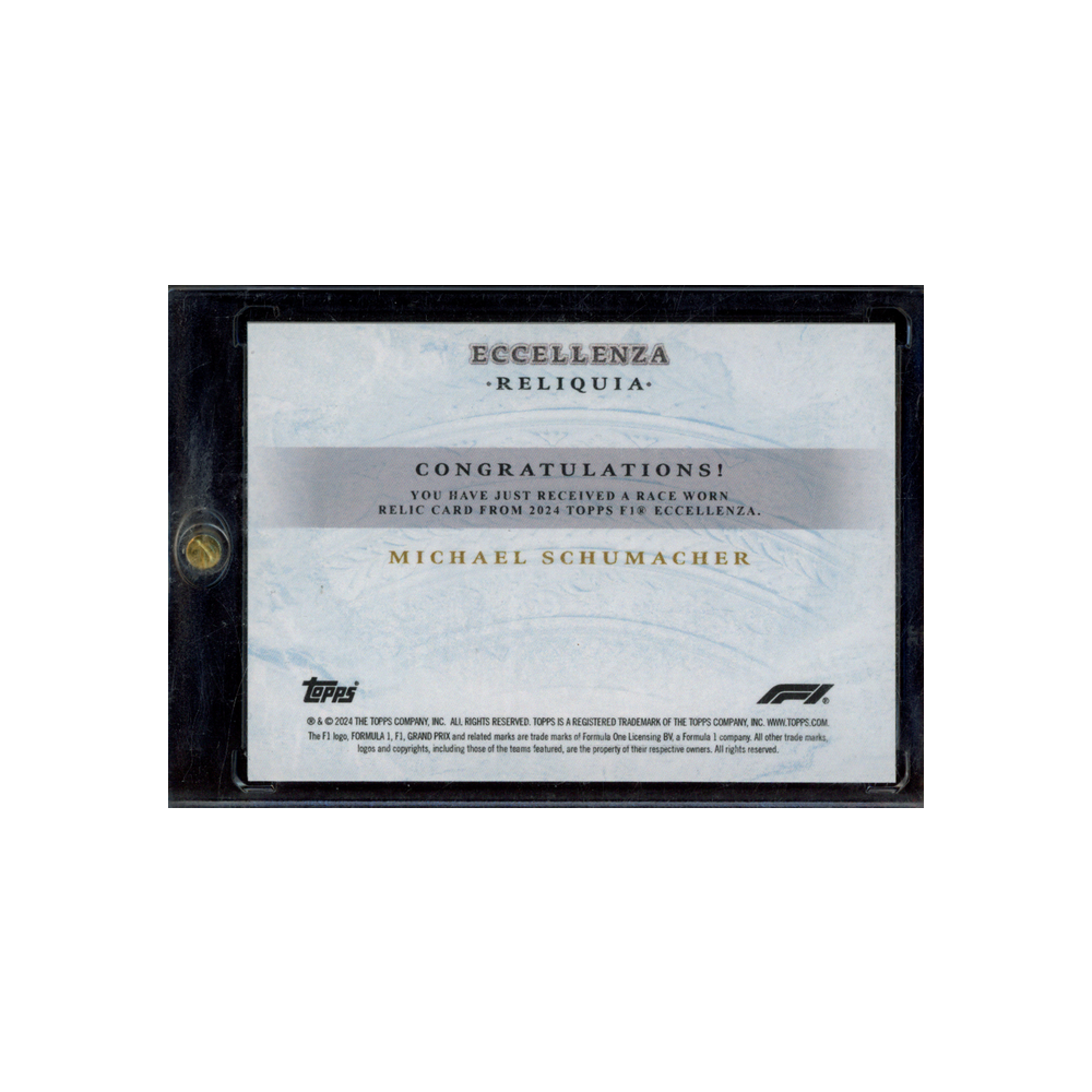 Michael Schumacher 2024 Topps Eccellenza Reliquia Patch /49