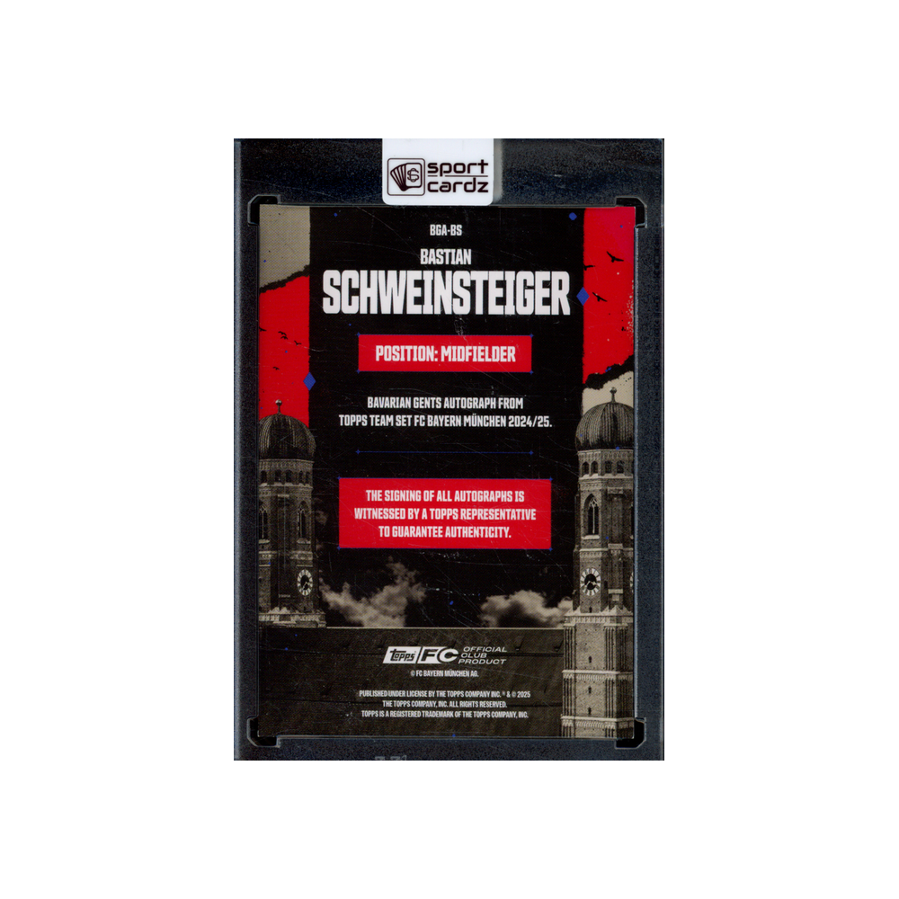 Bastian Schweinsteiger 2025 Topps FCB Team Set Bavarian Gents Auto /99