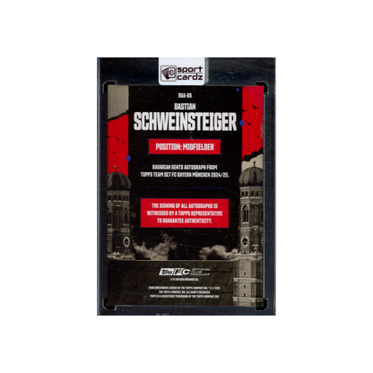 Bastian Schweinsteiger 2025 Topps FCB Team Set Bavarian Gents Auto /99