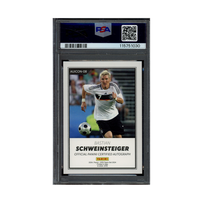 Bastian Schweinsteiger 2024 Panini DFB Team Set Icons Auto Red /10 PSA 10