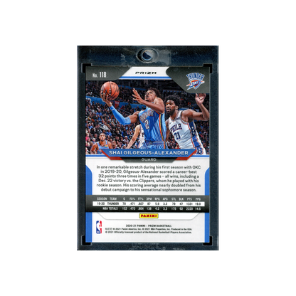 Shai Gilgeous-Alexander 2020-21 Panini Prizm Basketball Green Choice Prizm /8