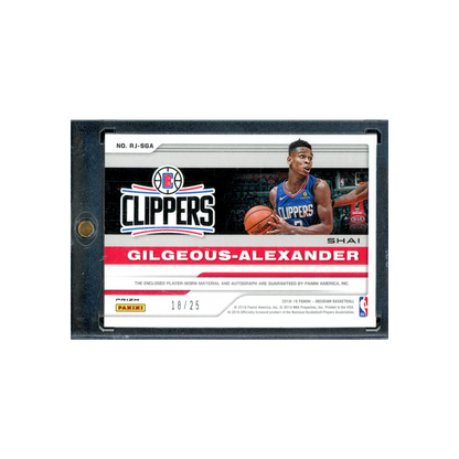 Shai Gilgeous-Alexander 2018-19 Panini Obsidian Basketball RPA /25