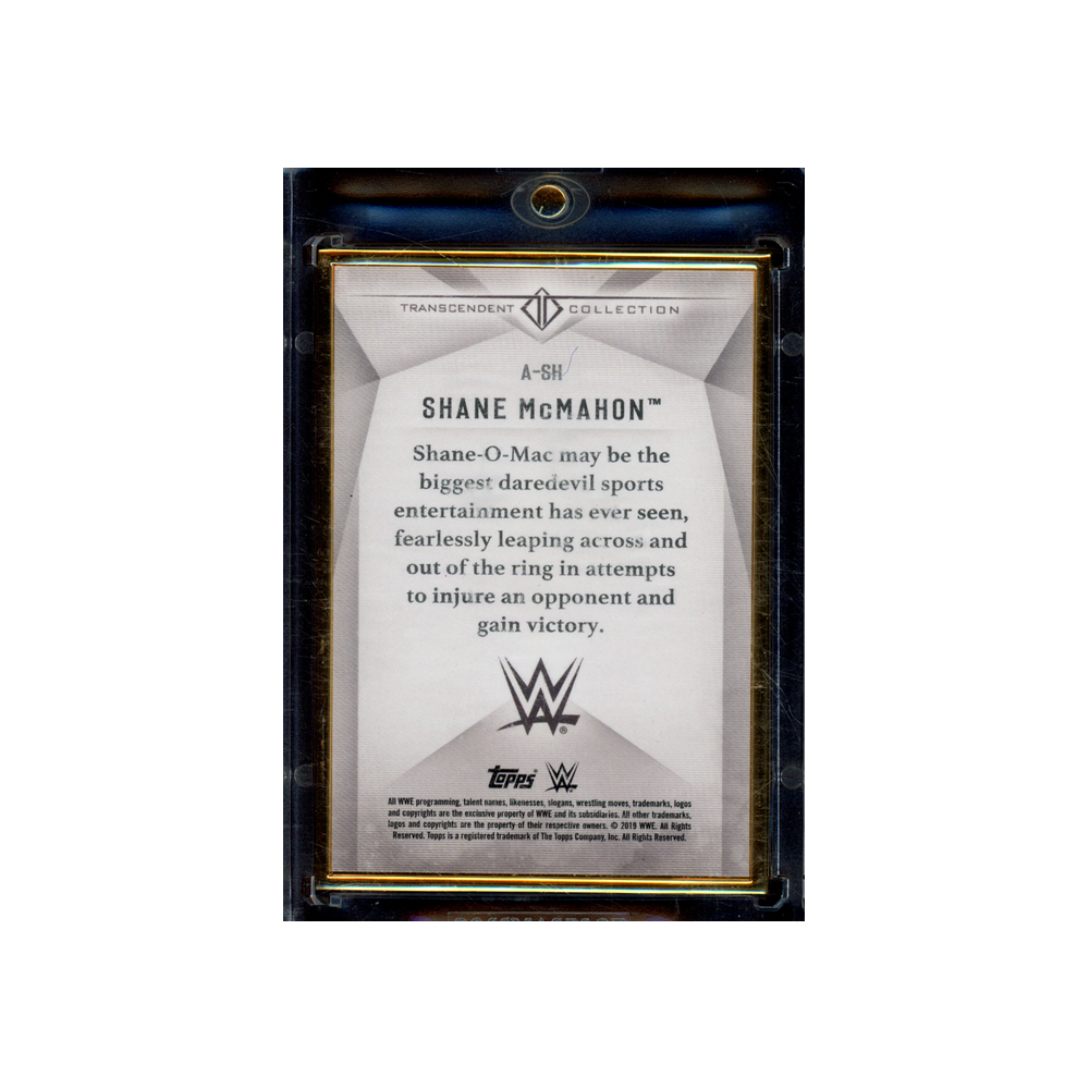 Shane McMahon 2019 Topps Transcendent Collection Gold Frame Auto /25