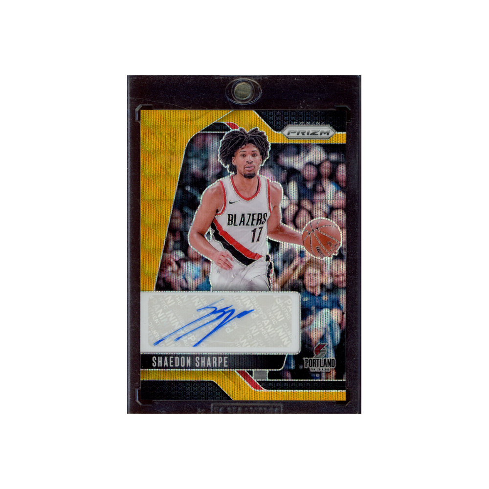 Shaedon Sharpe 2024-25 Panini Prizm Basketball Gold Wave Prizm Auto /10