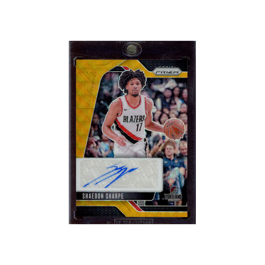 Shaedon Sharpe 2024-25 Panini Prizm Basketball Gold Wave Prizm Auto /10