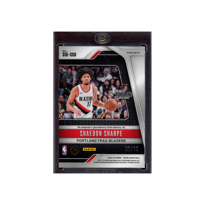 Shaedon Sharpe 2024-25 Panini Prizm Basketball Gold Wave Prizm Auto /10