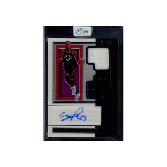 Pascal Siakam 2019-20 Panini One and One Basketball Patch Auto Blue /49
