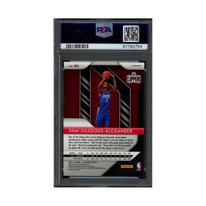 Shai Gilgeous-Alexander 2018 Panini Prizm Basketball Red White Blue Prizm Rookie PSA 10