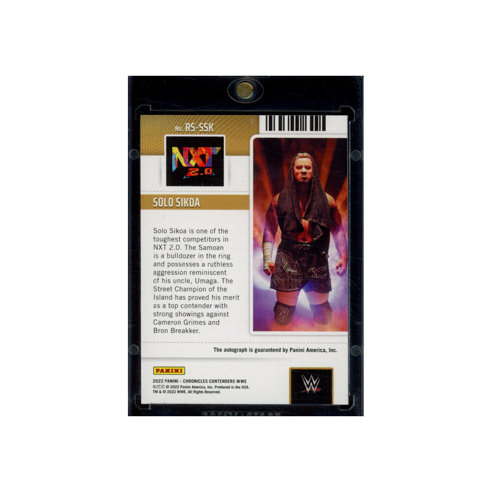 Solo Sikoa 2022 Panini Chronicles Contenders WWE Season Ticket Auto Cracked Ice /25
