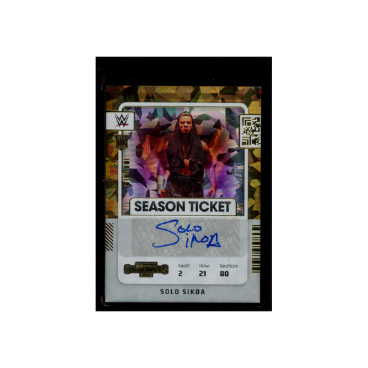Solo Sikoa 2022 Panini Chronicles Contenders WWE Season Ticket Auto Cracked Ice /25