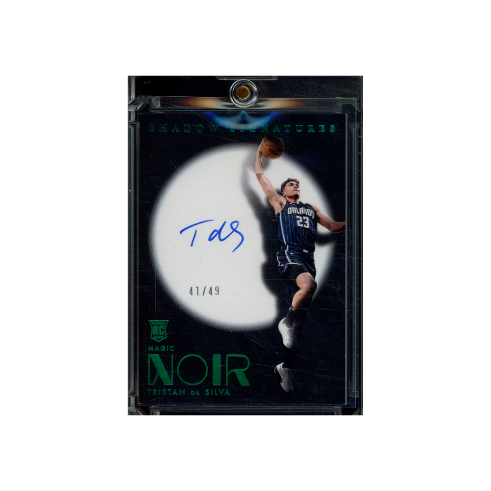 Tristan Da Silva 2024-25 Panini Noir Basketball Shadow Signatures Auto Green /49