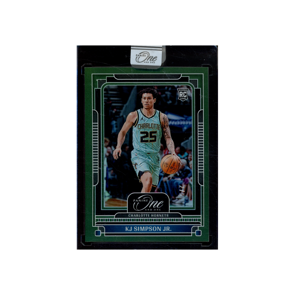 KJ Simpson Jr 2024-25 Panini One and One Basketball Rookie Green /5