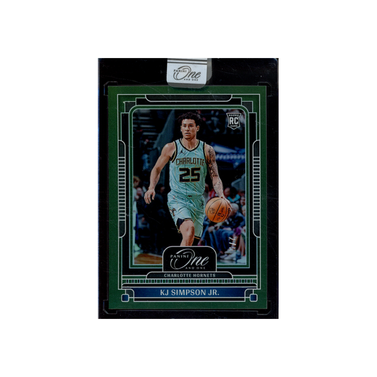 KJ Simpson Jr 2024-25 Panini One and One Basketball Rookie Green /5