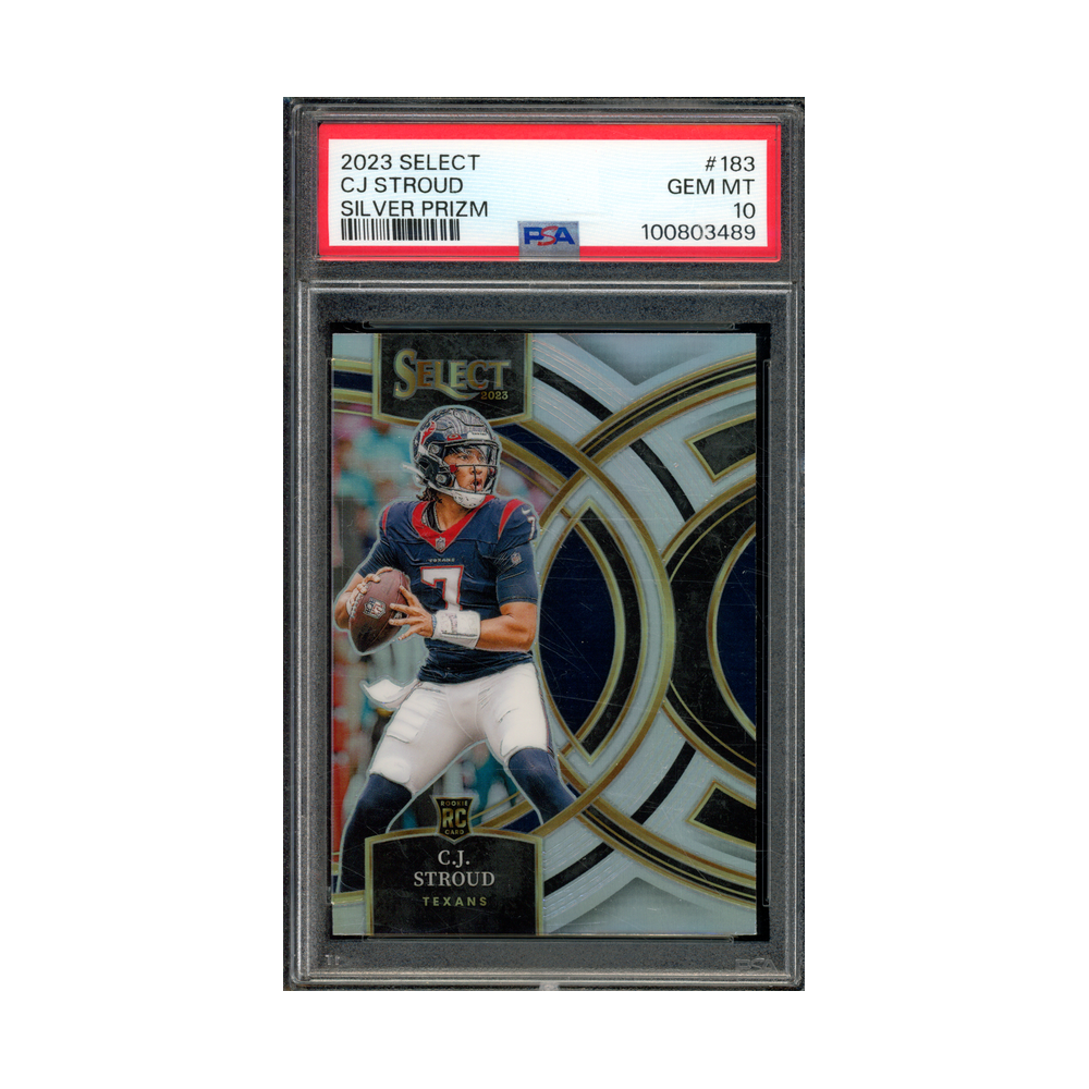 CJ Stroud 2023 Panini Select Football Silver Prizm Rookie PSA 10