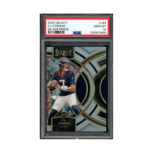 CJ Stroud 2023 Panini Select Football Silver Prizm Rookie PSA 10