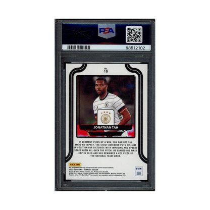 Jonathan Zah 2022-23 Panini Donruss Fifa Elite Series Black 1/1 PSA 8