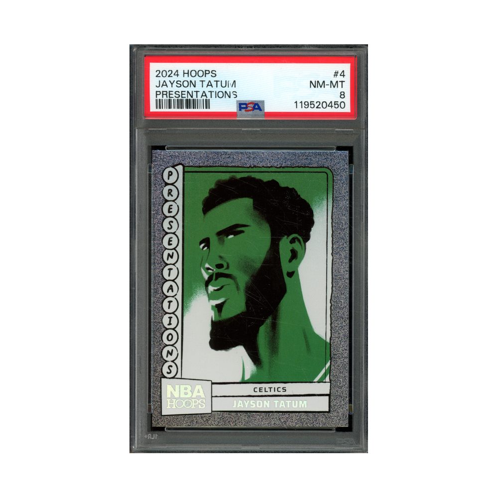 Jayson Tatum 2024 Panini Hoops Presentations PSA 8