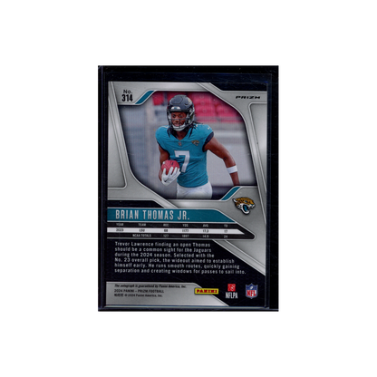 Brian Thomas 2024 Panini Prizm Football Pink Prizm Rookie Auto