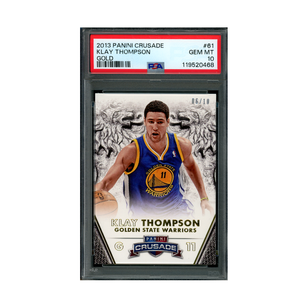 Klay Thompson 2013 Panini Crusade Basketball Gold Rookie /10 PSA 10