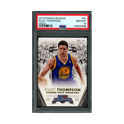 Klay Thompson 2013 Panini Crusade Basketball Gold Rookie /10 PSA 10
