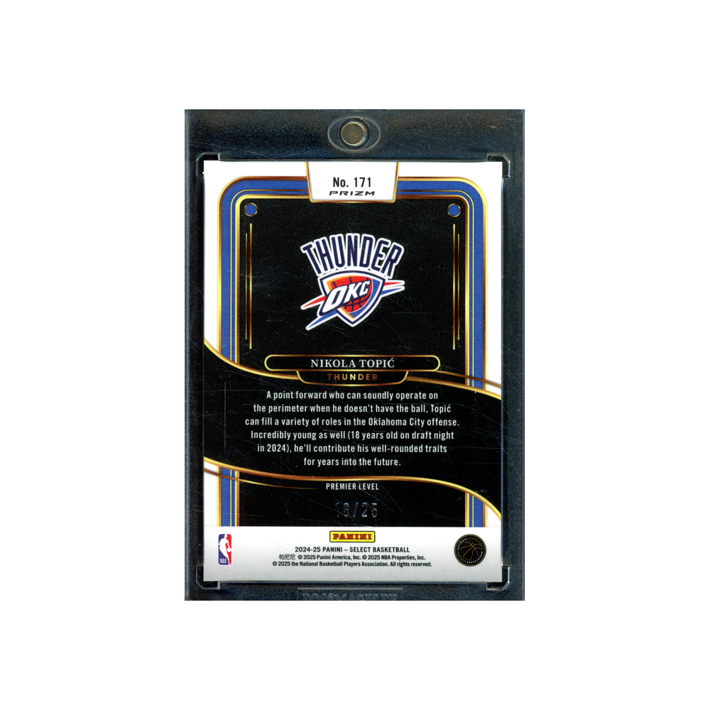 Nikola Topic 2024-25 Panini Select Basketball Tie-Dye Rookie /25