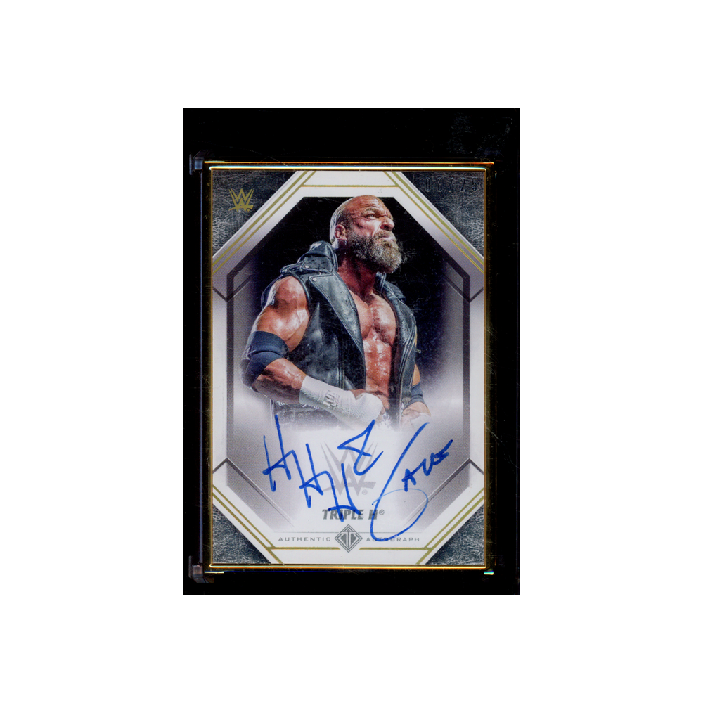 Triple H 2021 Topps Transcendent Collection Gold Frame Auto /25