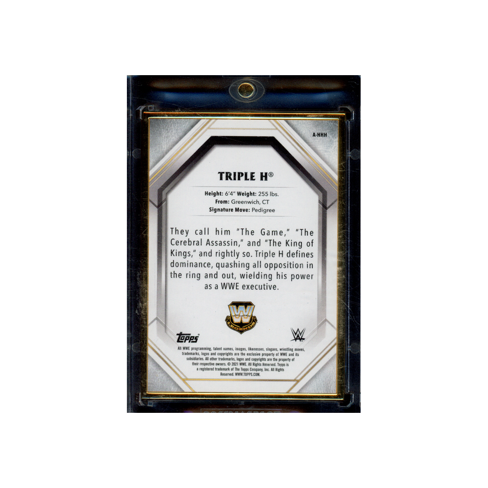 Triple H 2021 Topps Transcendent Collection Gold Frame Auto /25