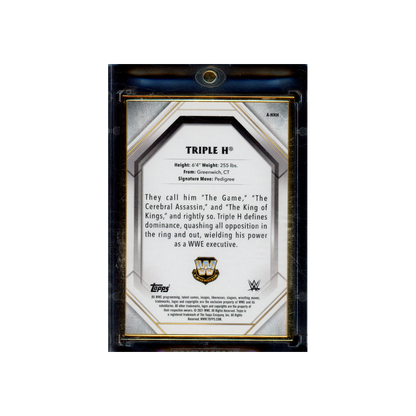Triple H 2021 Topps Transcendent Collection Gold Frame Auto /25