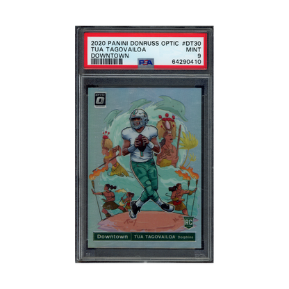 Tua Tagovailoa 2020 Panini Donruss Optic Football Rookie Downtown PSA 9