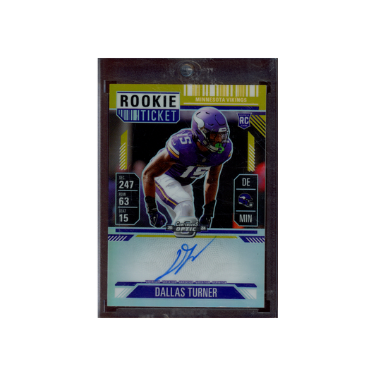 Dallas Turner 2024 Panini Contenders Optic Football Rookie Ticket Gold Variation /10