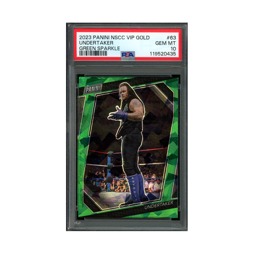 Undertaker 2023 Panini NSCC VIP Gold Green Sparkle /99 PSA 10