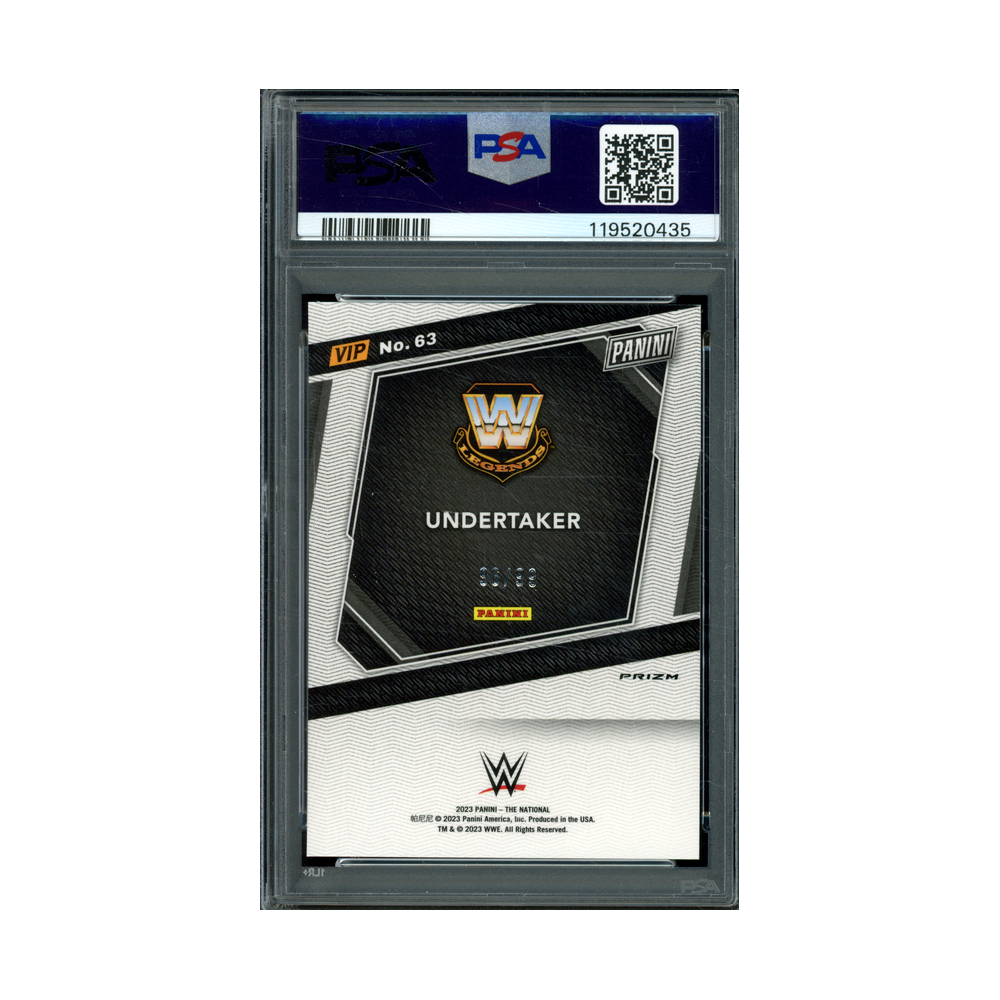 Undertaker 2023 Panini NSCC VIP Gold Green Sparkle /99 PSA 10